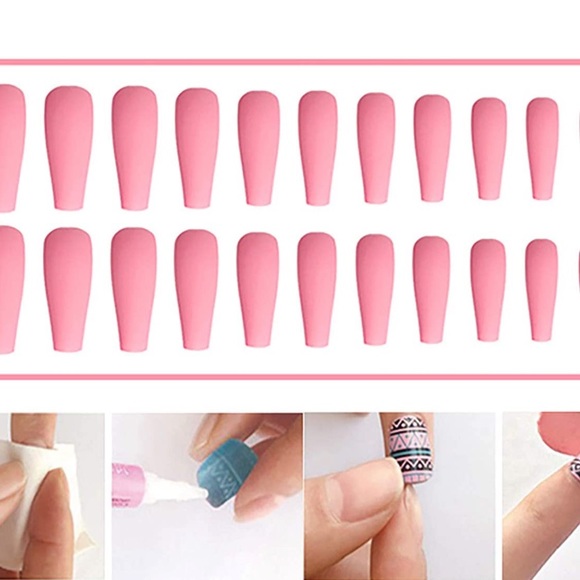 💌BO/GO$6 Pink Nails Coffin 20pcs Press On False nails (20 nails)… - Picture 2 of 6